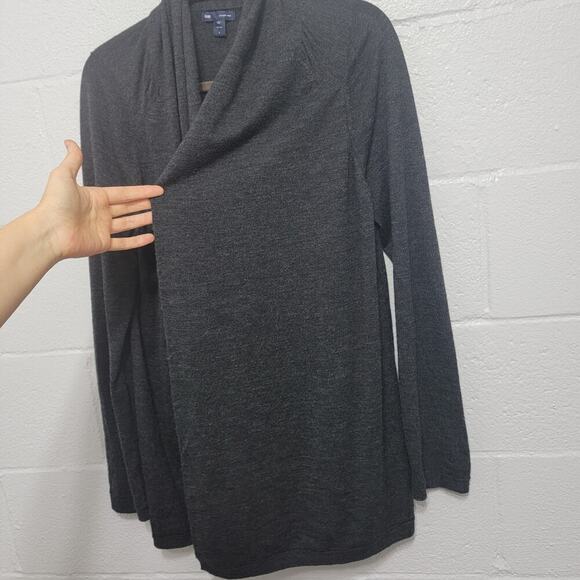 Gap Soft Wool Cardigan Sweater Large Charcoal Grey 751 - Picture 8 of 10